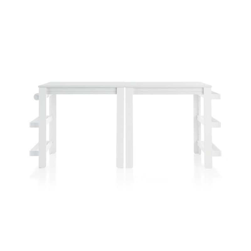 Adjustable White Kids Table Storage Cubby - Image 3