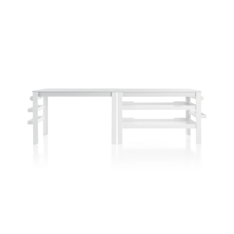 Adjustable White Kids Table Storage Cubby - Image 4