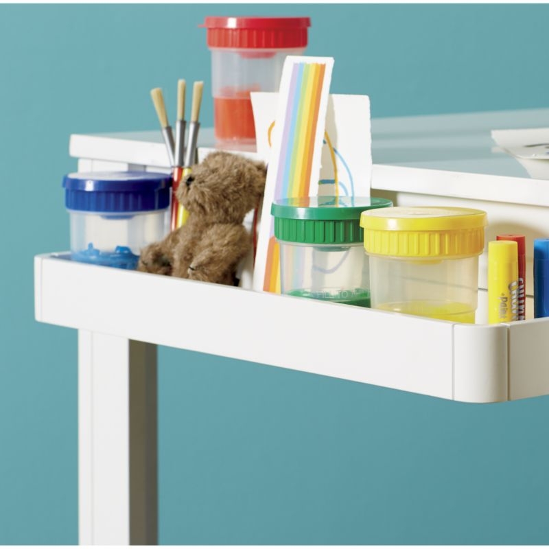 Adjustable White Kids Table Storage Cubby - Image 5