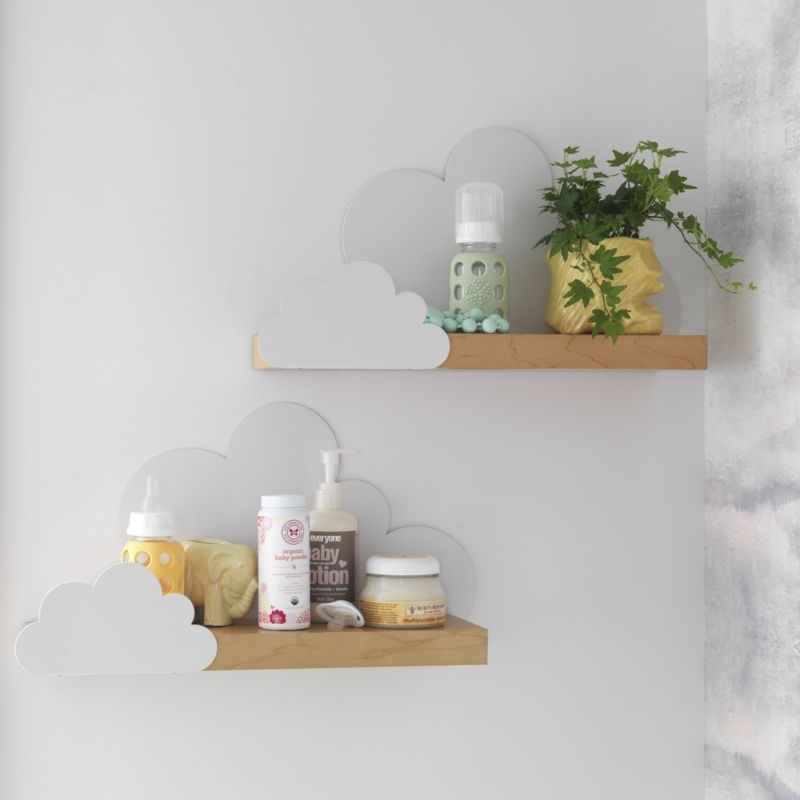 Cloud Metal and Wood Wall Shelf - Image 6
