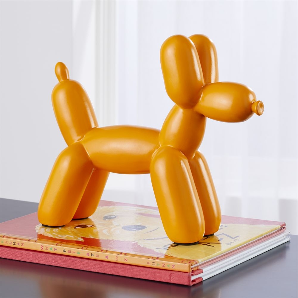 Orange Dog Balloon Animal Bookend - Image 0