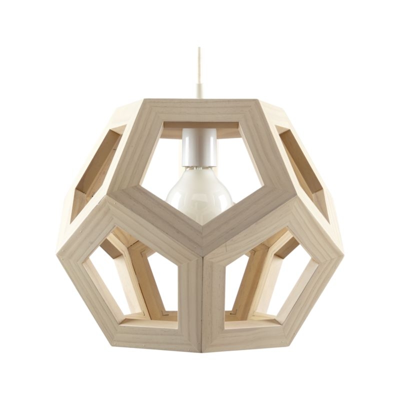 Wood Geometric Pendant Light - Image 2
