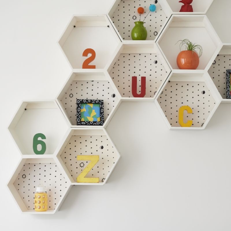 Honeycomb White Hexagon Shelf - Image 3