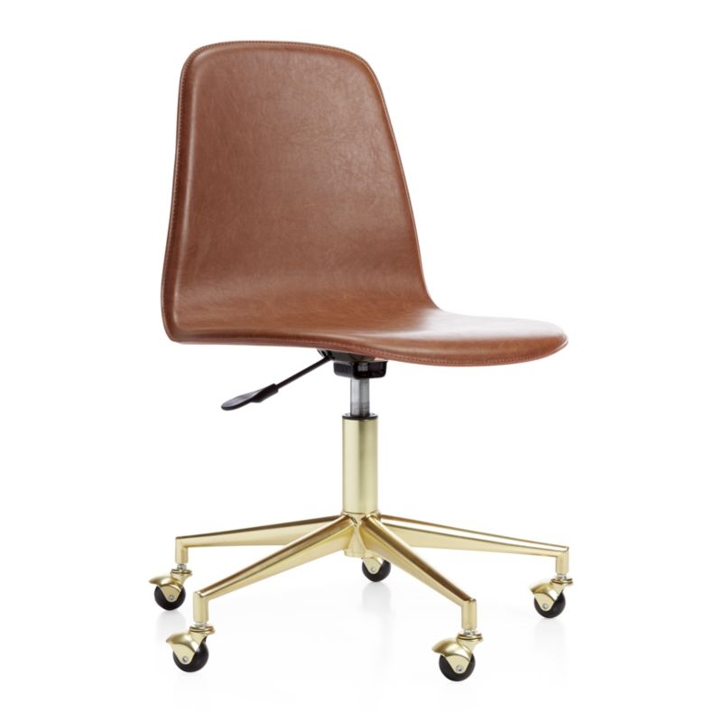 Kids Class Act Brown and Gold Desk Chair - Image 3
