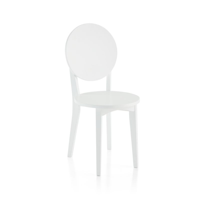 Kids Double Dot White Desk Chair - Image 1