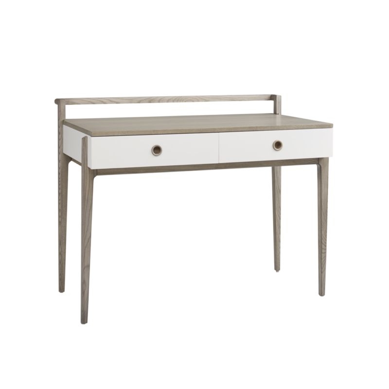Kids Wrightwood Grey Stain and White Desk - Image 4