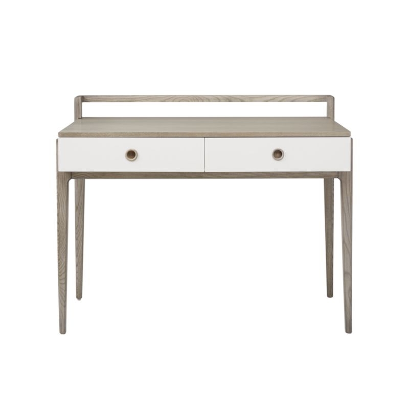 Kids Wrightwood Grey Stain and White Desk - Image 5