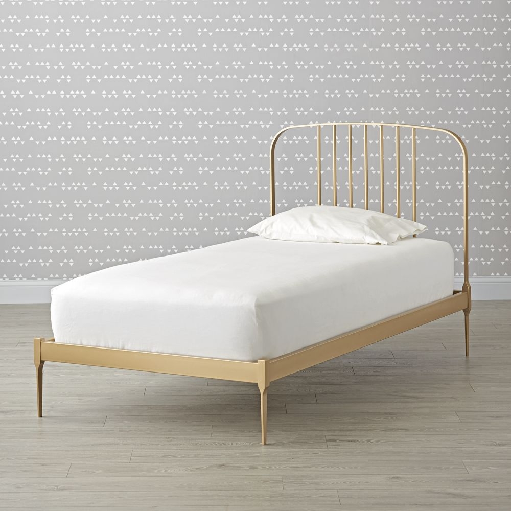 Larkin Gold Metal Twin Bed - Image 0