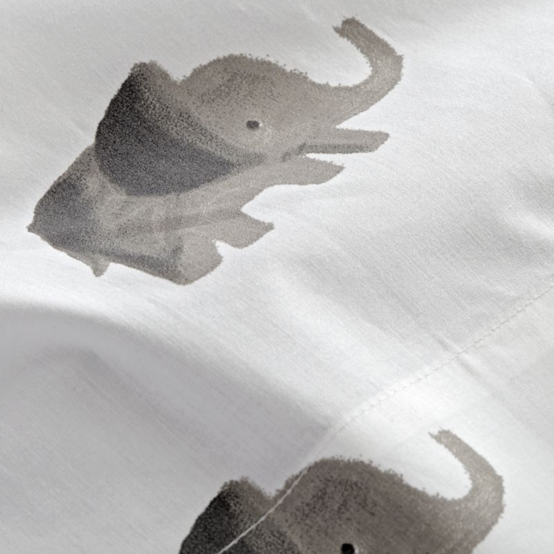 Organic Wild Excursion Elephant Crib Fitted Sheet - Image 2