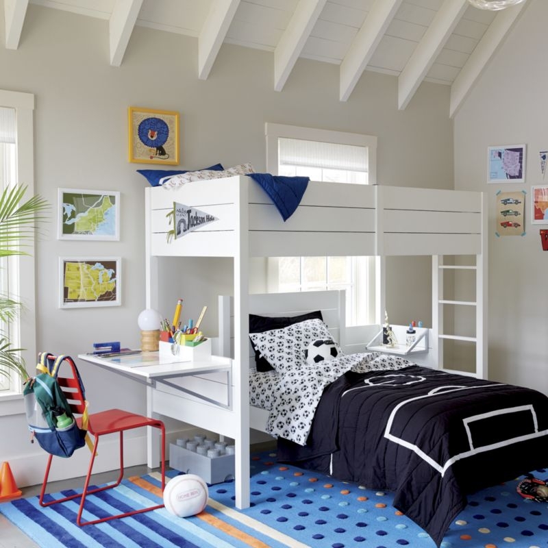 Parke White Wood Kids Twin Loft Bed - Image 7