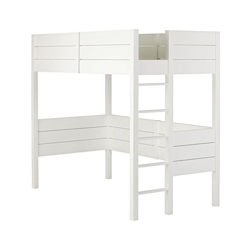 Parke White Wood Kids Twin Loft Bed - Image 9