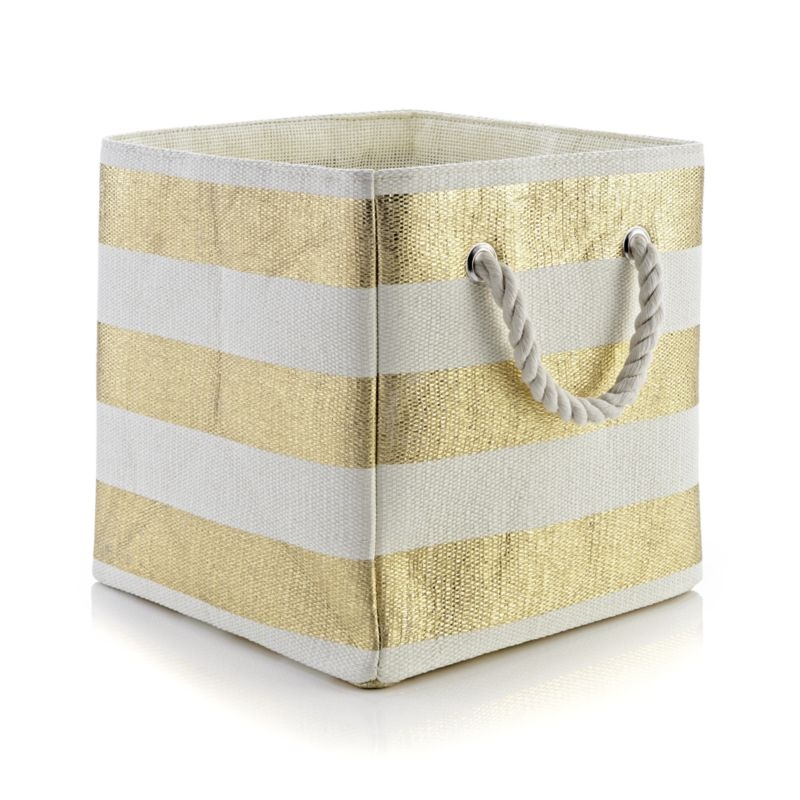 Stripes Around Mint Cube Bin - Image 5