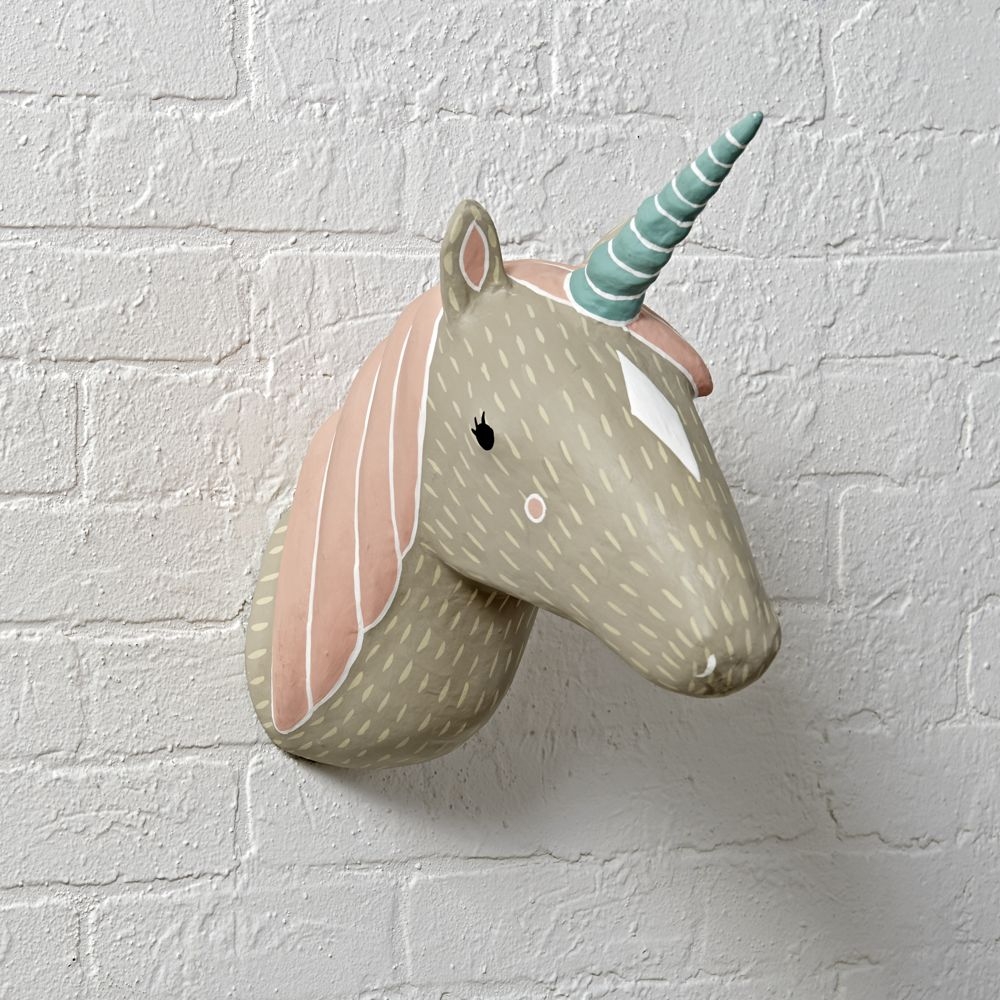 Paper Mache Unicorn Head - Image 0