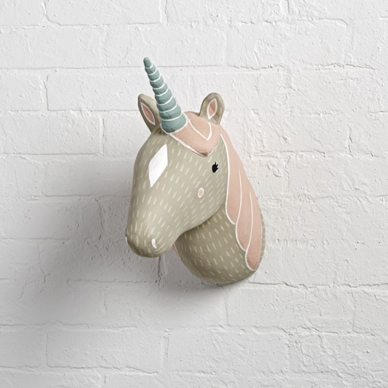 Paper Mache Unicorn Head - Image 1