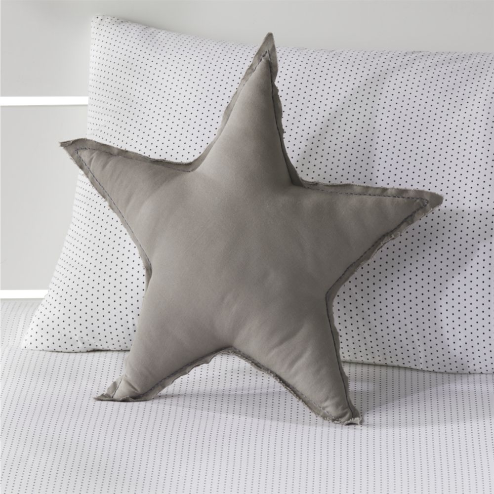 Grey Star Throw Pillow - Image 0