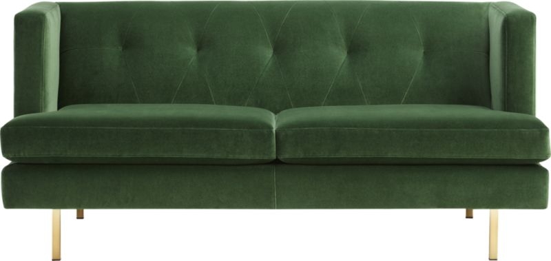 AVEC EMERALD GREEN APARTMENT SOFA WITH BRASS LEGS//Como, Emerald - Image 2
