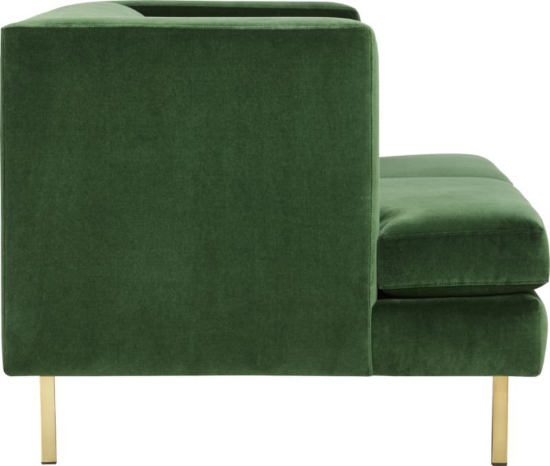 AVEC EMERALD GREEN APARTMENT SOFA WITH BRASS LEGS//Como, Emerald - Image 4