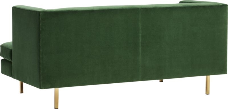 AVEC EMERALD GREEN APARTMENT SOFA WITH BRASS LEGS//Como, Emerald - Image 5