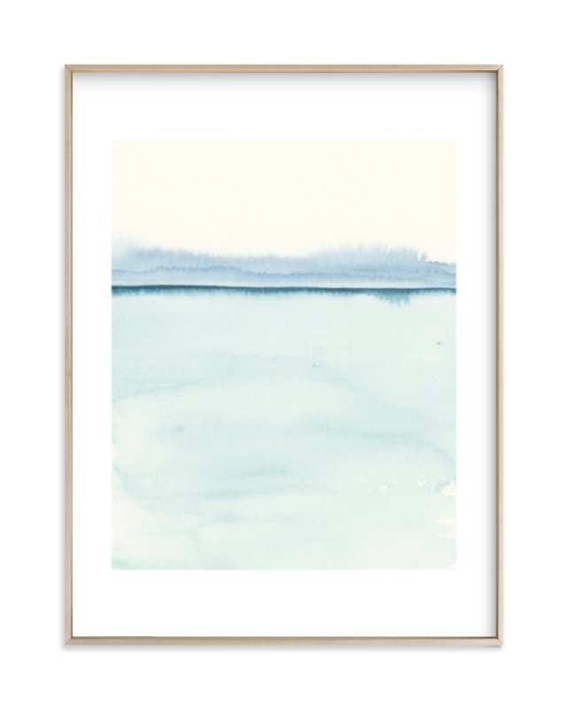 Playa Two Framed Art Print - 18"x24" - Matte Brass Frame - White Border - Image 0