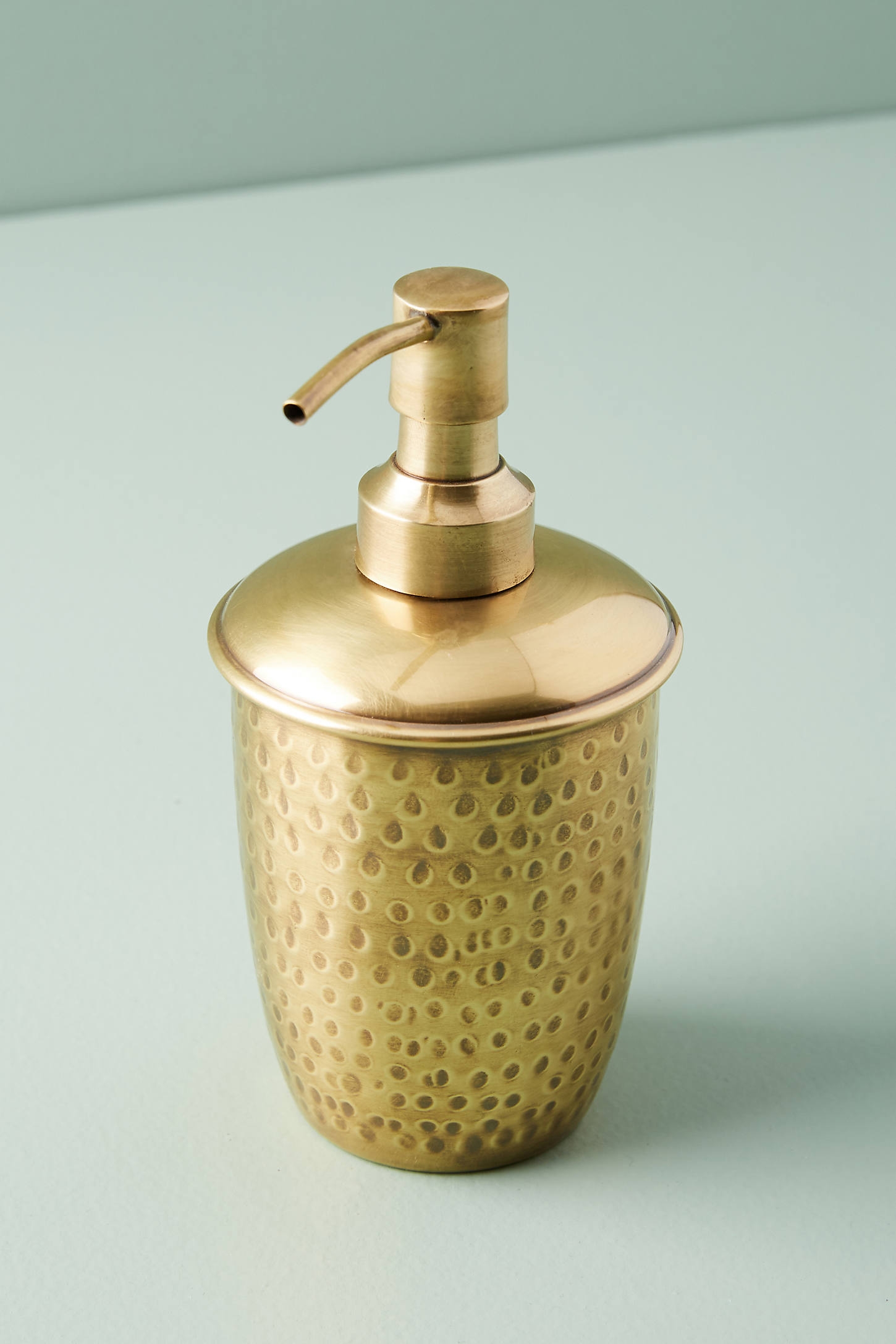 Hammered Brass Bath Collection: Soap Dispenser - Image 0