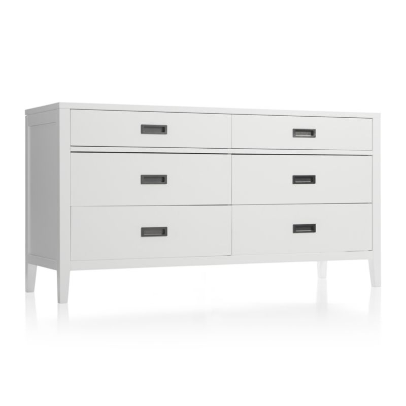 Arch White 6-Drawer Dresser - Image 4
