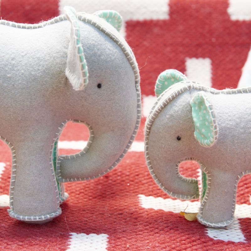 Elephant Stuffed Animals, Set of 2 - Image 1