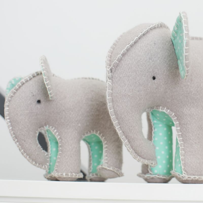 Elephant Stuffed Animals, Set of 2 - Image 4
