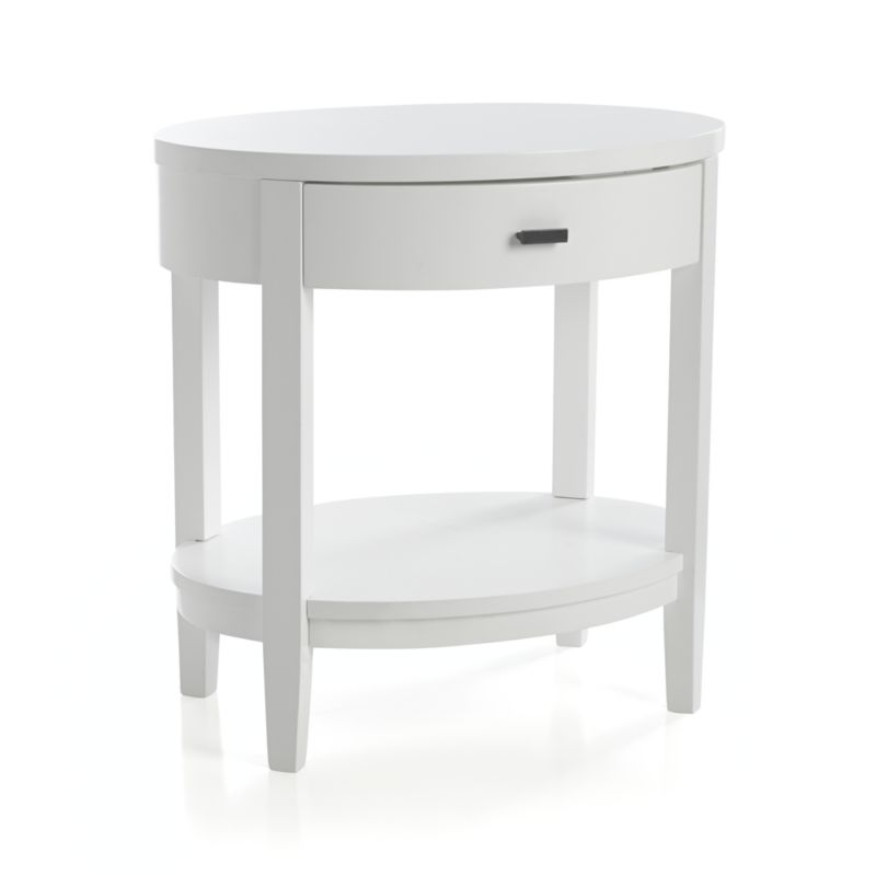 Arch White Oval Nightstand - Image 6