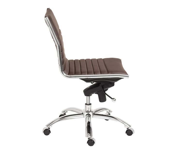 Fowler Armless Desk Chair, Brown - Image 2