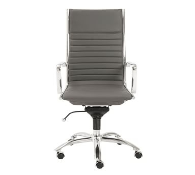 Fowler High Back Desk Chair, Black/Silver - Image 2