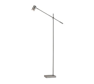 Ridge LED Task Floor Lamp, Brushed Steel - Image 0