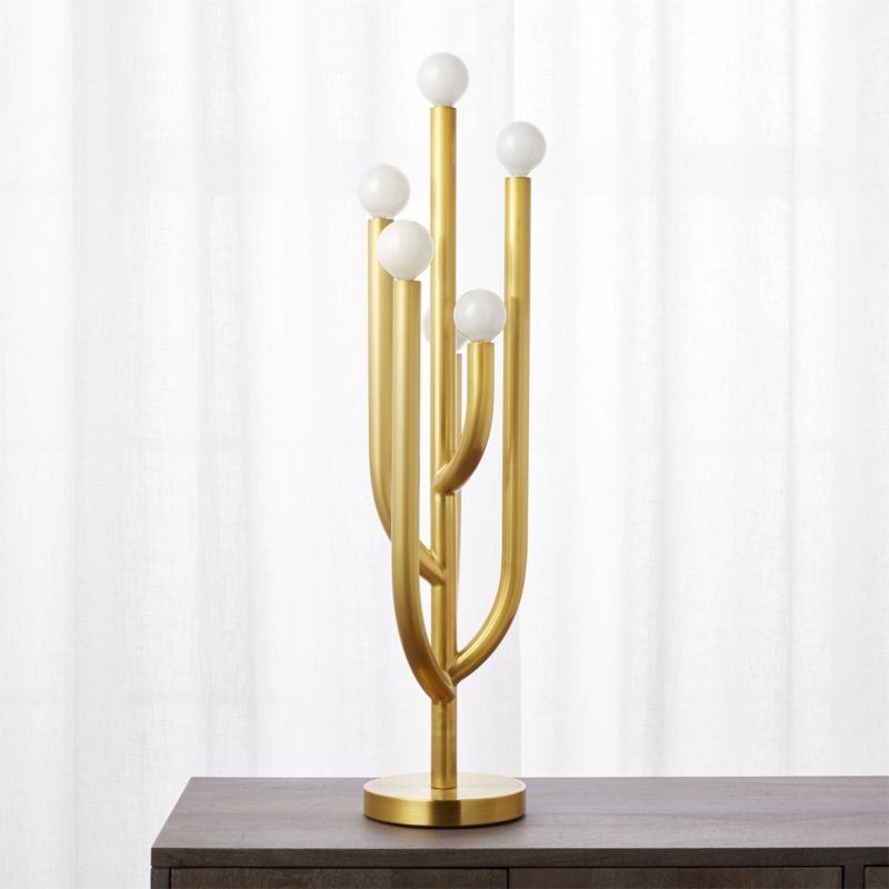 Cacti Glow Brass Table Lamp - Image 4