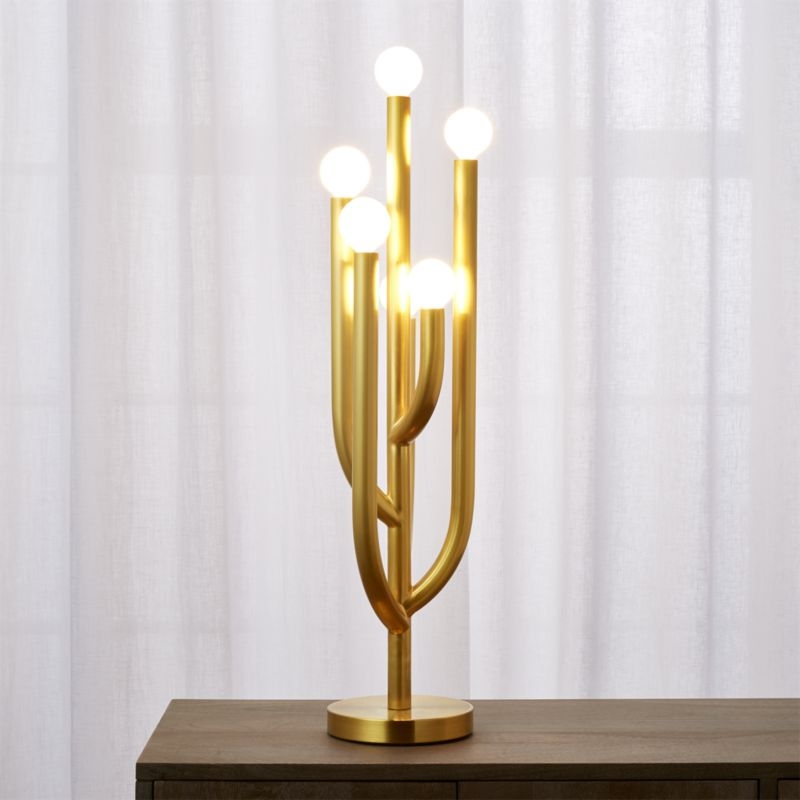 Cacti Glow Brass Table Lamp - Image 5