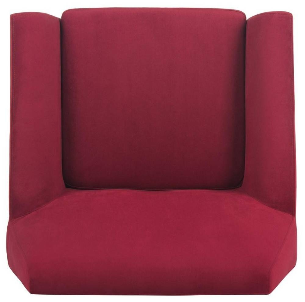 Nynette Velvet Retro Mid Century Accent Chair -  Maroon  - Arlo Home - Image 8