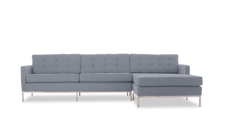 Gray Franklin Mid Century Modern Sectional - Dawson Slate - Right - Image 0
