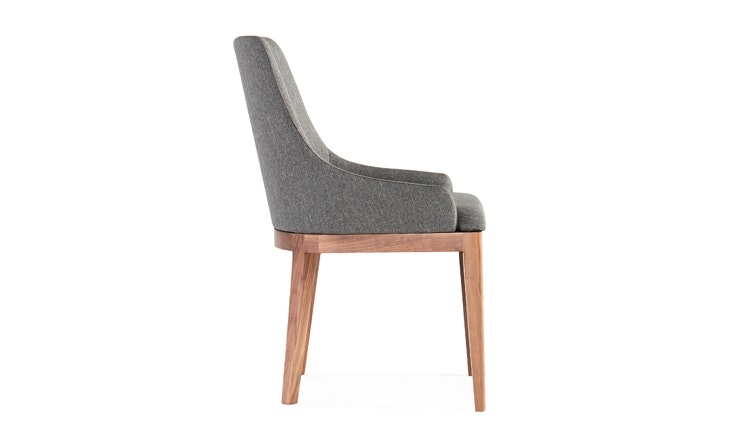 Gaston Mid Century Modern Dining Chair - Bark Grey - Image 1