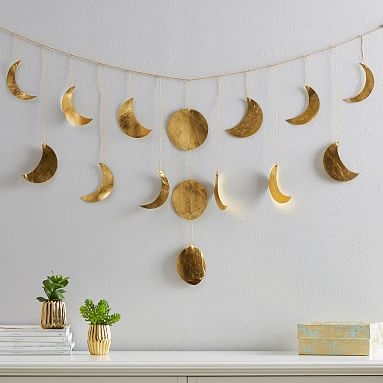 Moon Phases Garland, Moon Phases Garland, Gold - Image 0