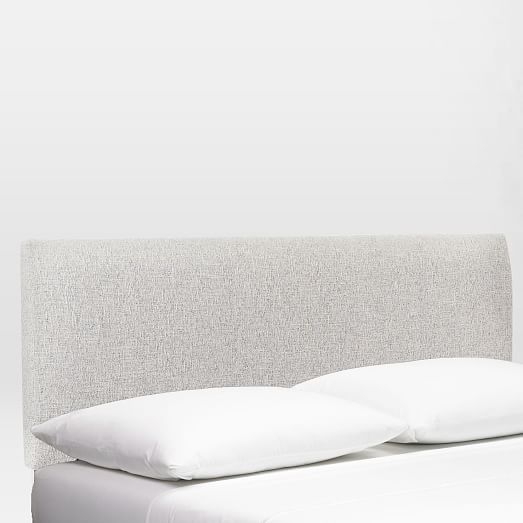 Andes Headboard, King, Yarn Dyed Linen Weave, Stone White - Image 0