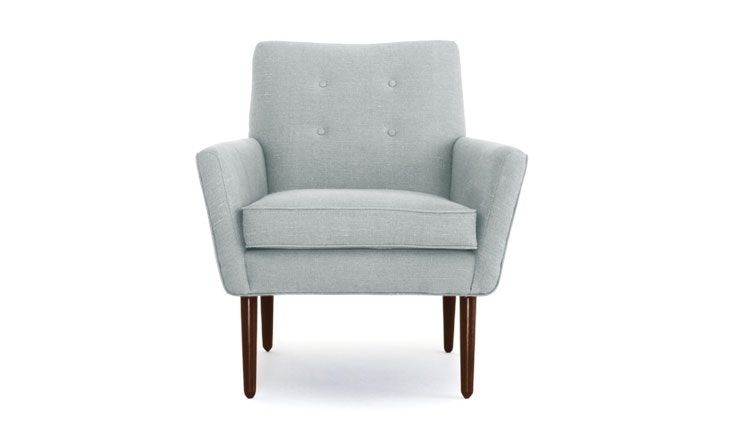Blue Burns Mid Century Modern Chair - Origin Mist - Mocha - Image 1