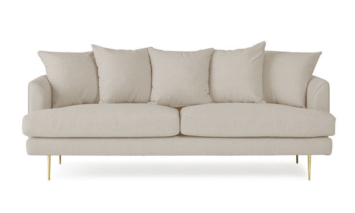 Beige Aime Mid Century Modern Sofa - Chance Sand - Image 0