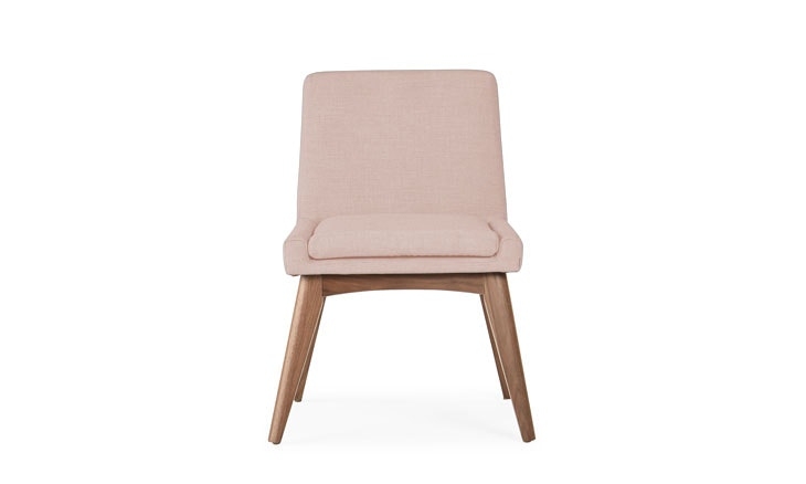 Pink Spencer Mid Century Modern Dining Chair - Mixology Blush - Walnut - Image 1