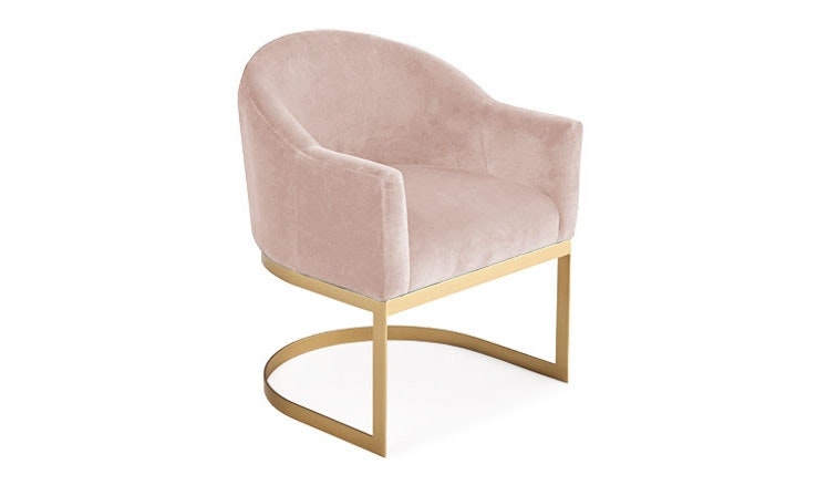 Pink Jolie Mid Century Modern Accent Chair - Mixology Blush - Image 0