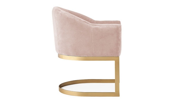 Pink Jolie Mid Century Modern Accent Chair - Mixology Blush - Image 1