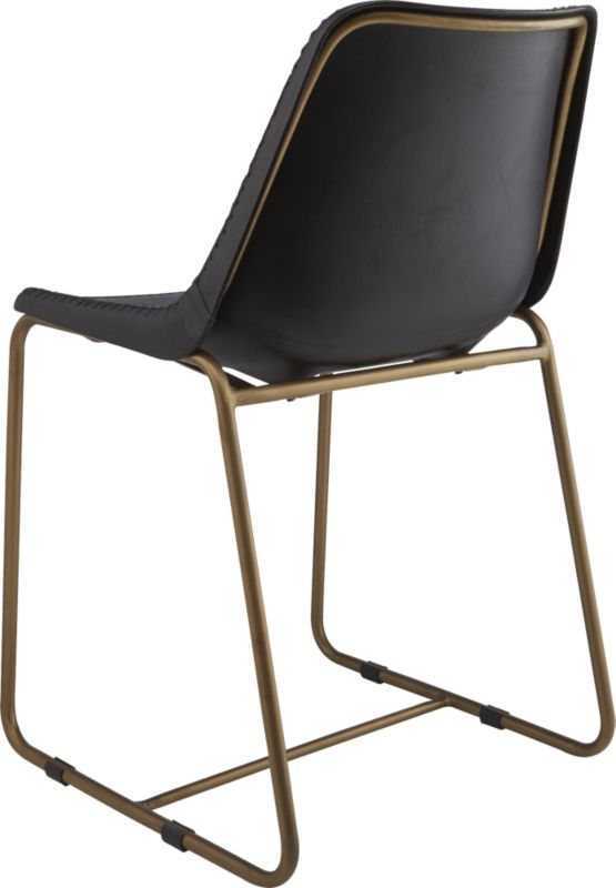 roadhouse black leather chair - Image 6