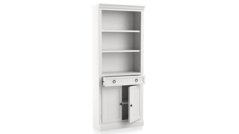 Cameo White Middle Storage Bookcase - Image 1