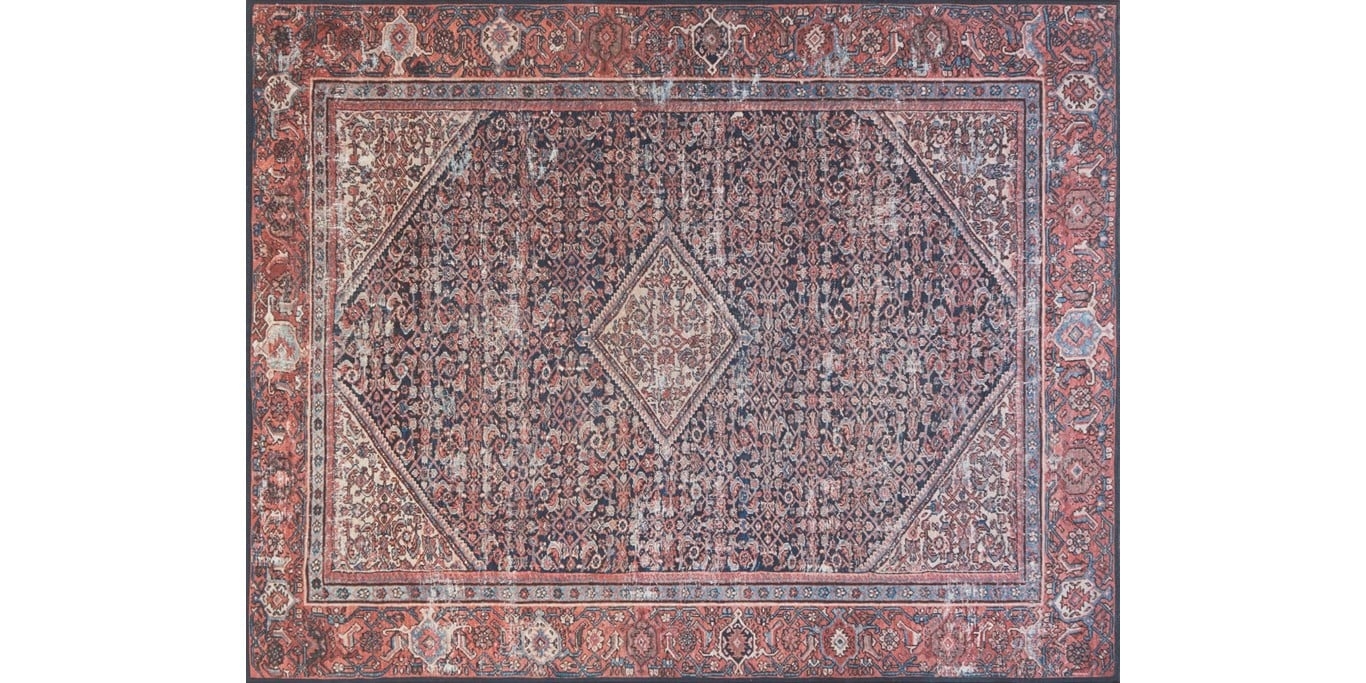 LUCCA Rug NAVY / RED 7'-6" x 9'-6" - Image 0