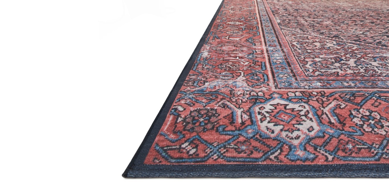 LUCCA Rug NAVY / RED 7'-6" x 9'-6" - Image 1