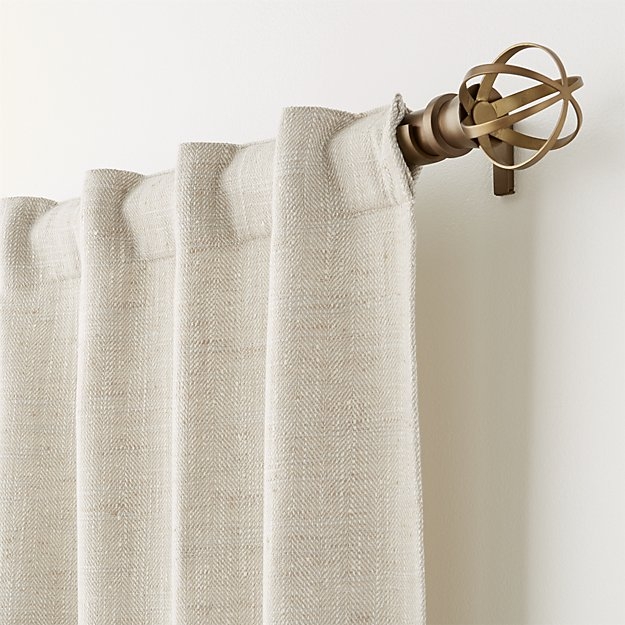 Reid Natural 48"x108" Curtain Panel - Crate and Barrel - Image 1
