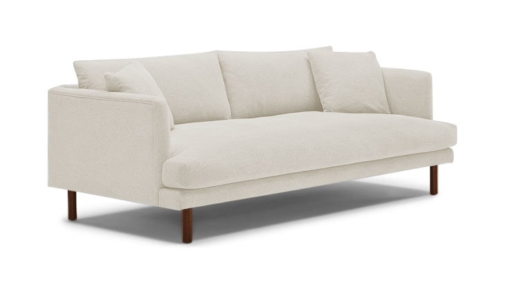 Lewis Mid Century Modern Sofa - Merit Dove - Mocha - Cylinder Legs - Image 2