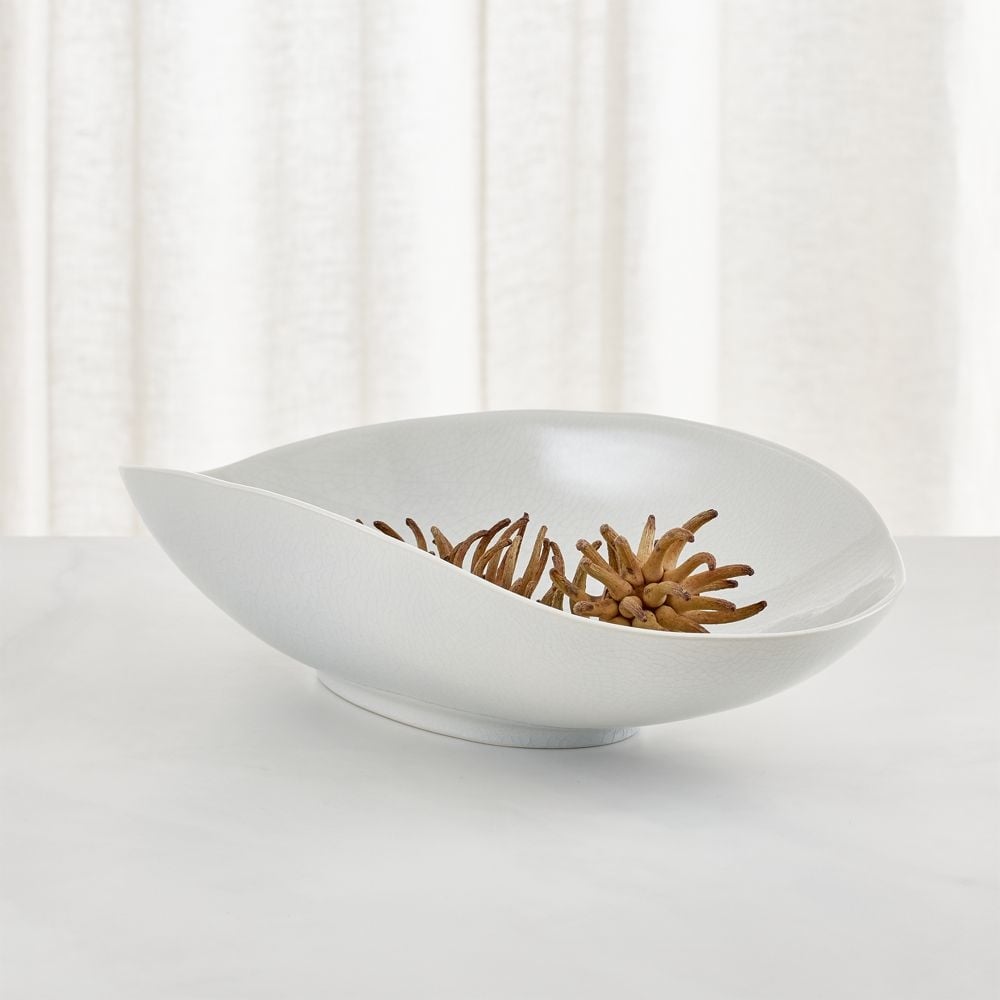 Dove Grey Oblong Centerpiece Bowl - Image 0